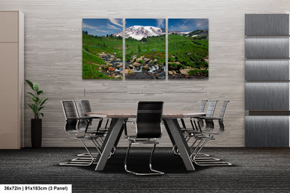 a dining room with a table and chairs