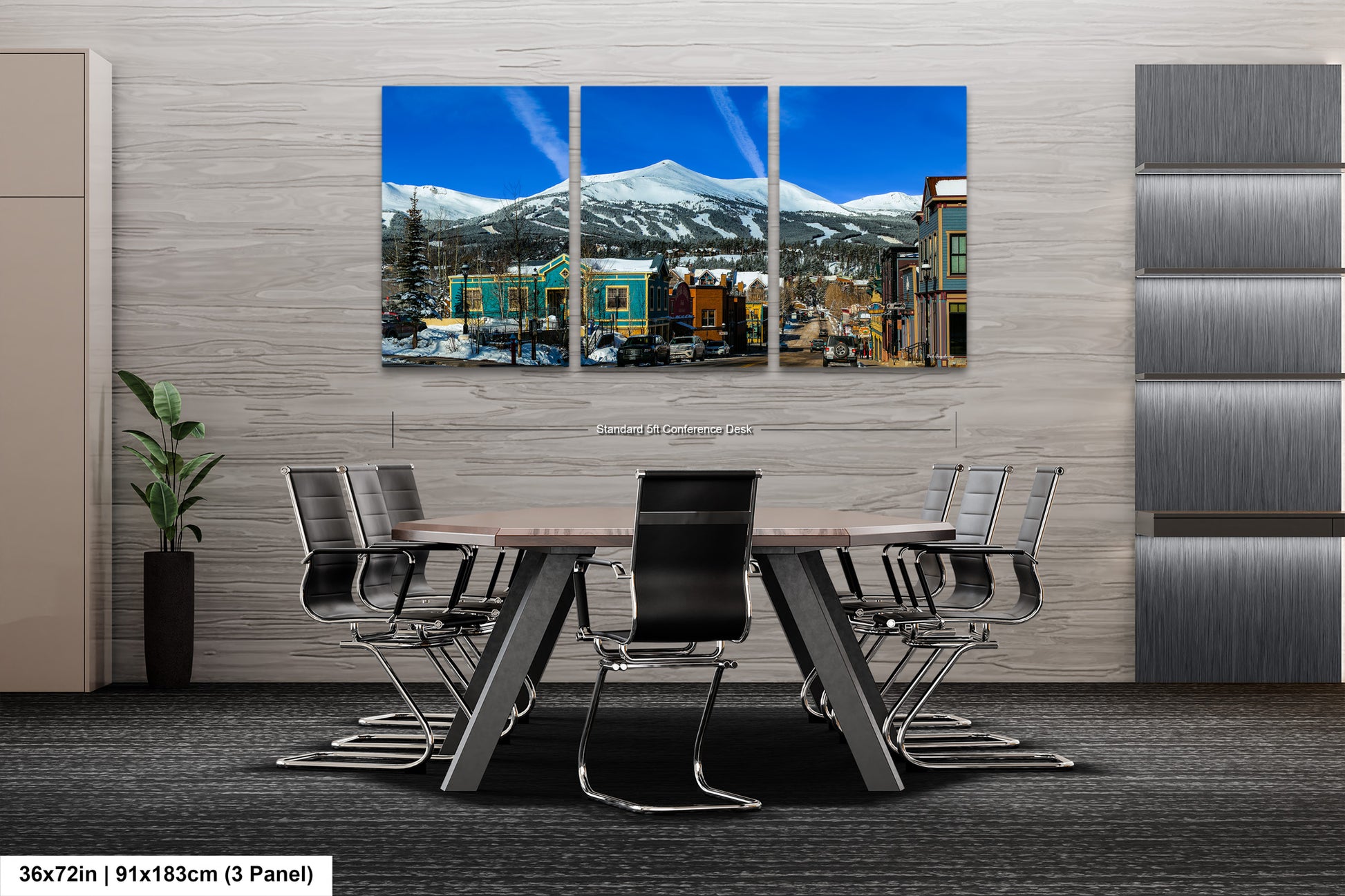 a dining room with a table and chairs