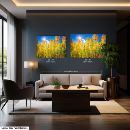 a living room filled with furniture and a painting on the wall