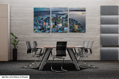 a dining room with a table and chairs