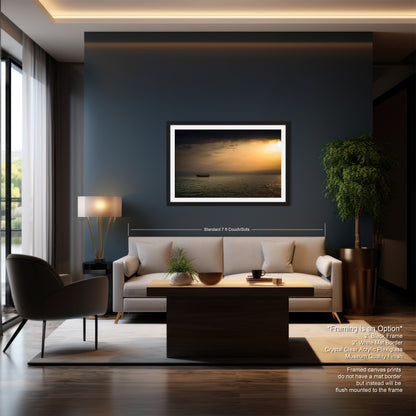 a living room filled with furniture and a painting on the wall