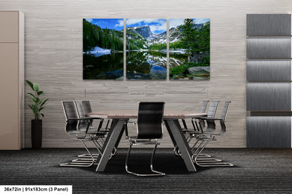 a dining room with a table and chairs