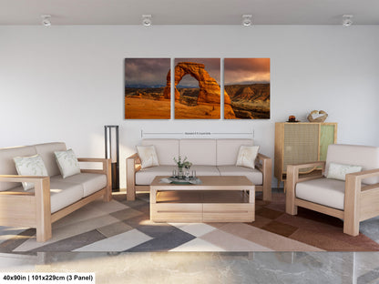 a living room filled with furniture and a painting on the wall