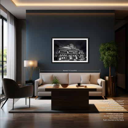 a living room filled with furniture and a painting on the wall