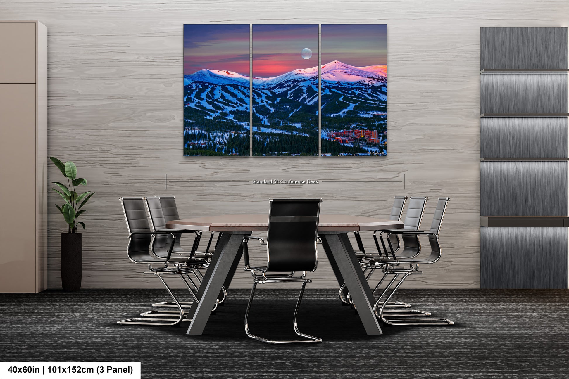 a dining room with a table and chairs