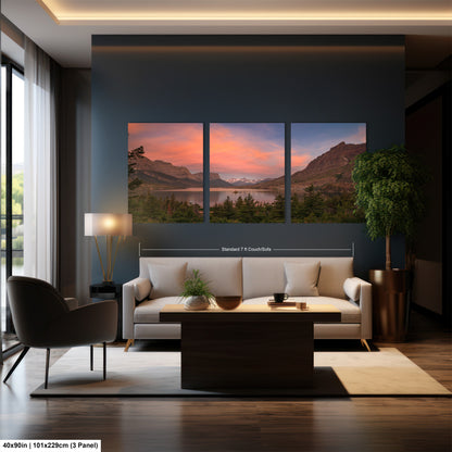a living room filled with furniture and a painting on the wall