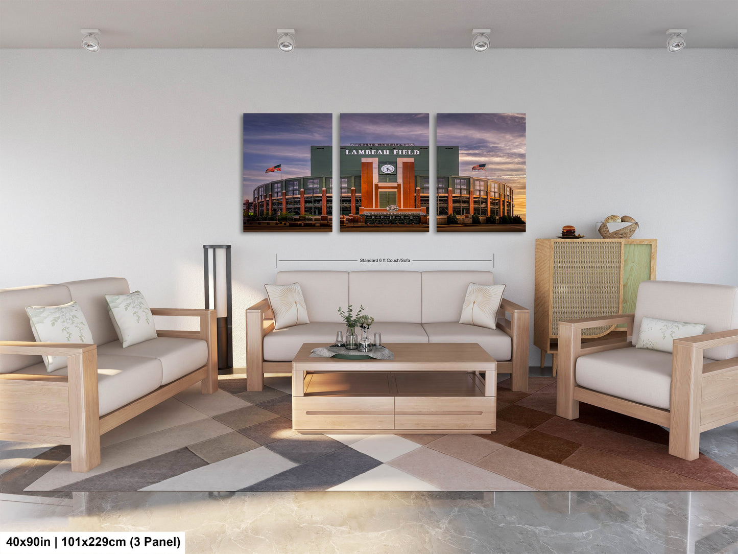 a living room with two couches and a coffee table
