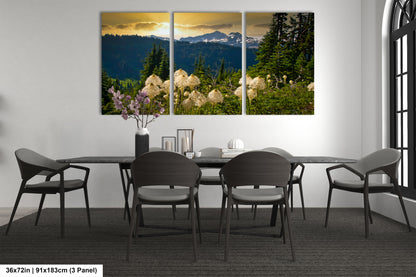 a dining room with a table and chairs