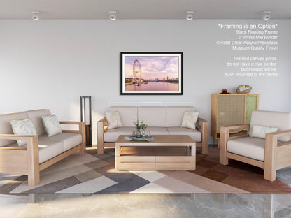 a living room filled with furniture and a painting on the wall