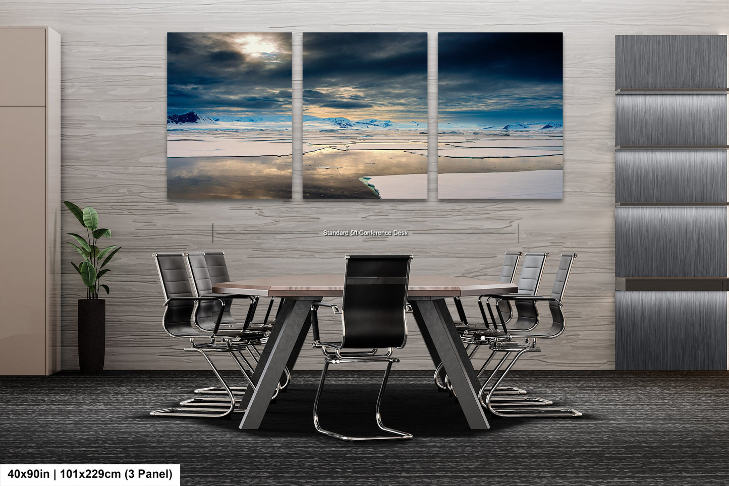 a dining room with a table and chairs