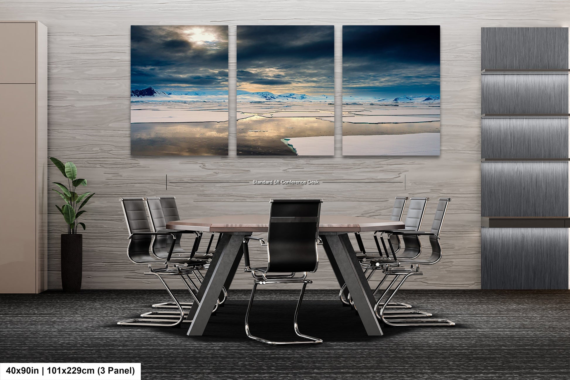 a dining room with a table and chairs