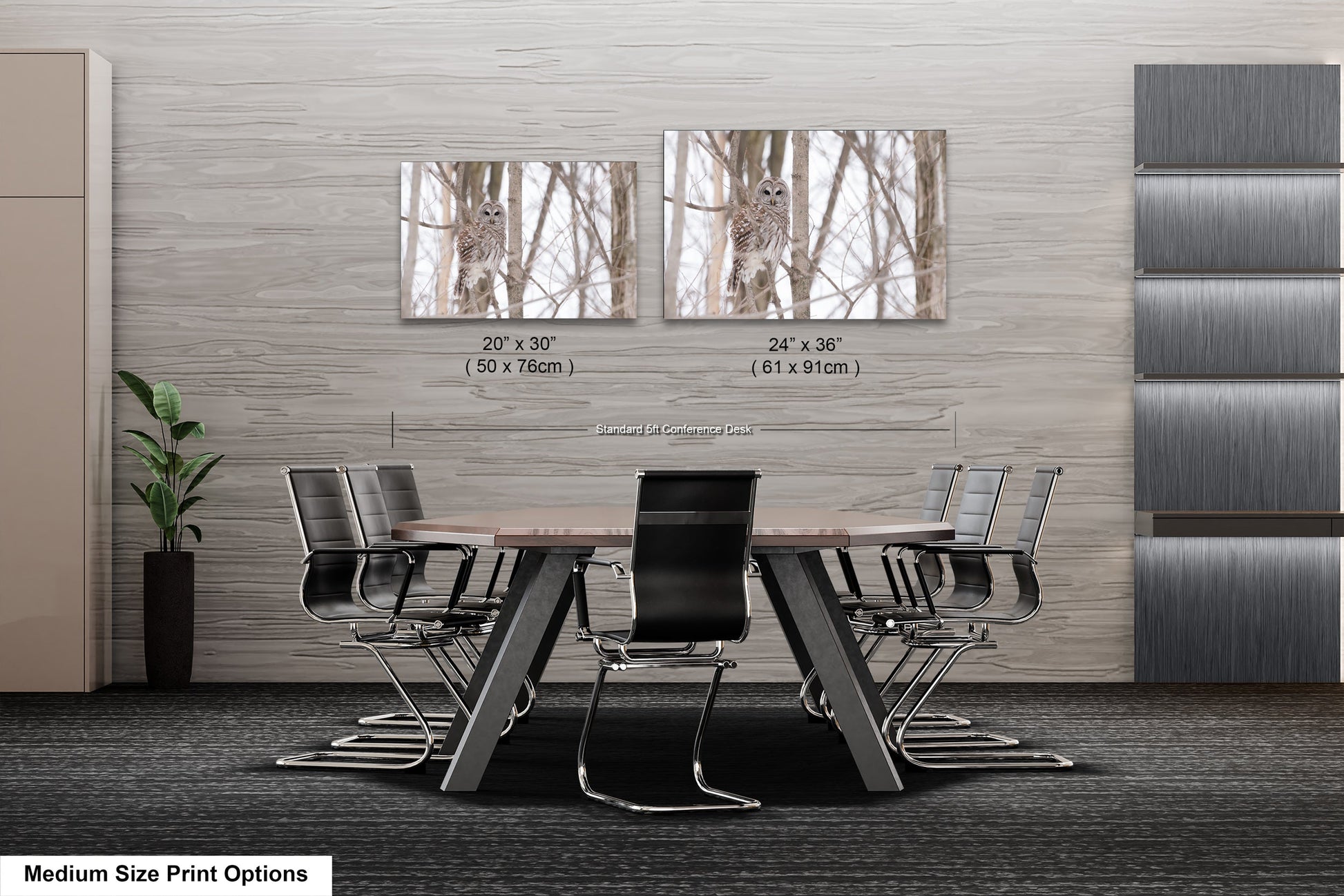 a dining room table with chairs in front of it