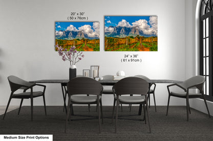 a dining room with a table and chairs