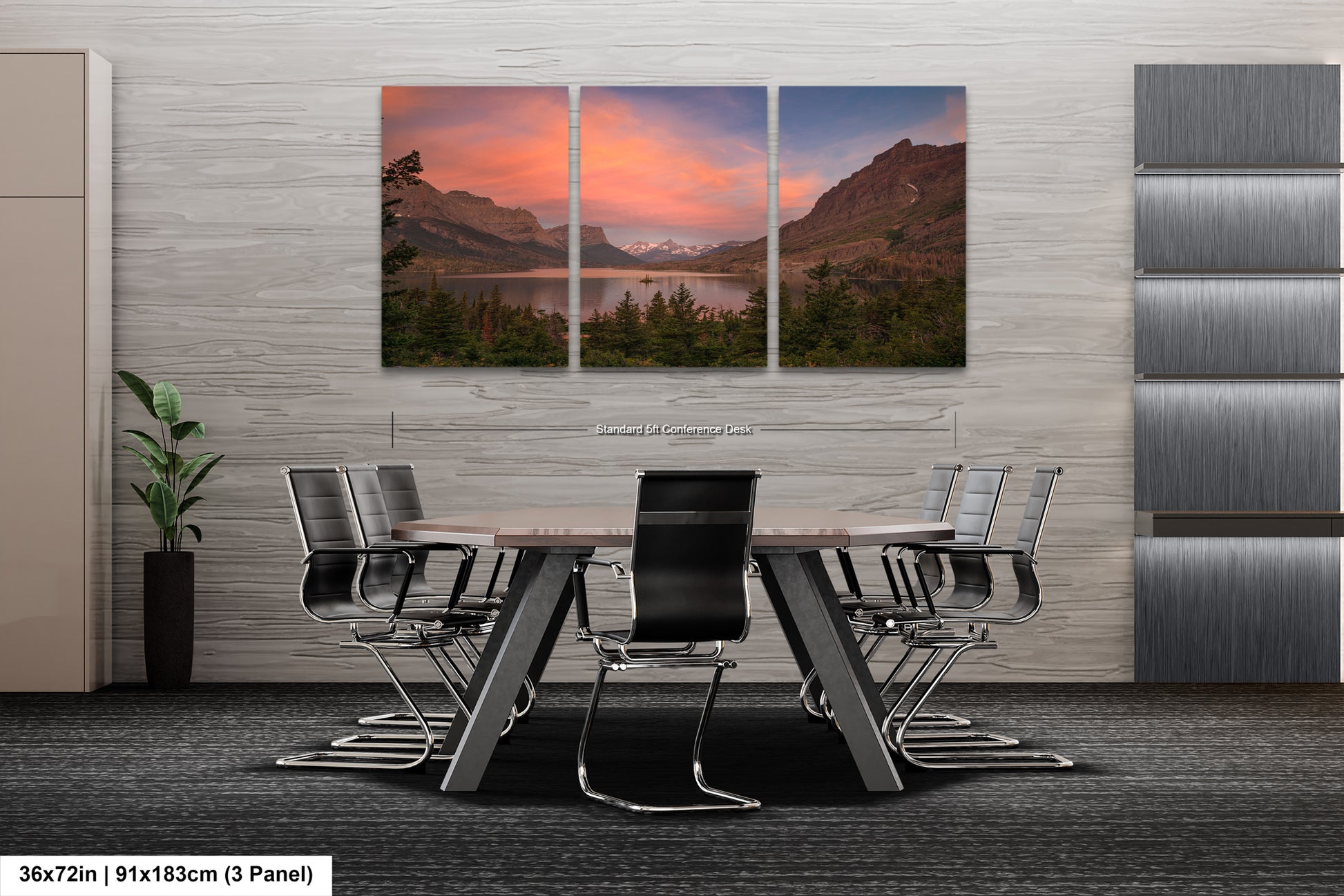 a dining room with a table and chairs