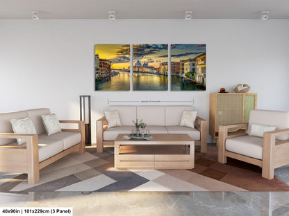 a living room filled with furniture and a painting on the wall