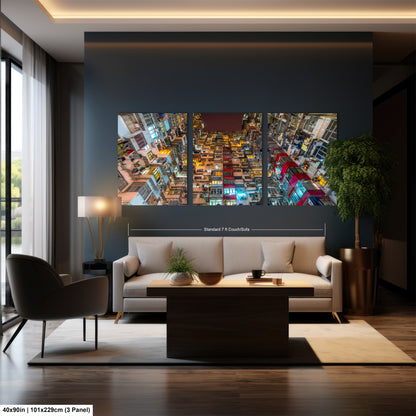 a living room filled with furniture and a painting on the wall