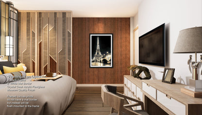 a bed room with a neatly made bed and a flat screen tv