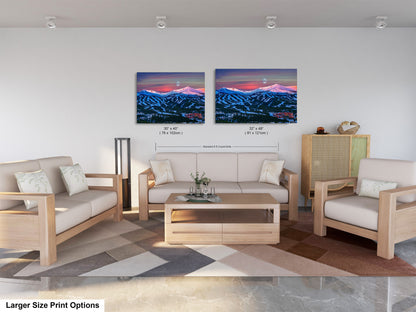 a living room filled with furniture and a painting on the wall