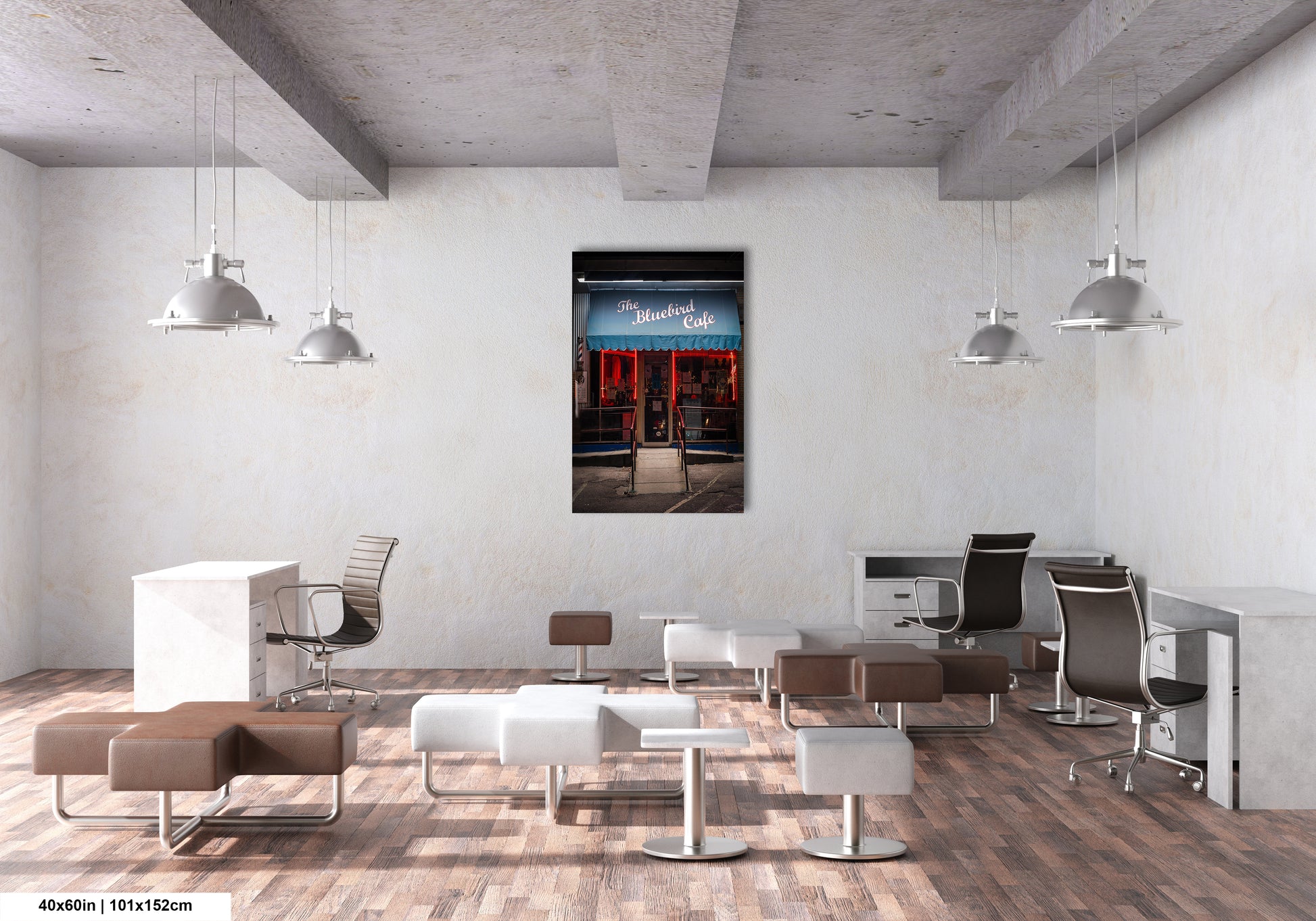 a room filled with lots of chairs and desks