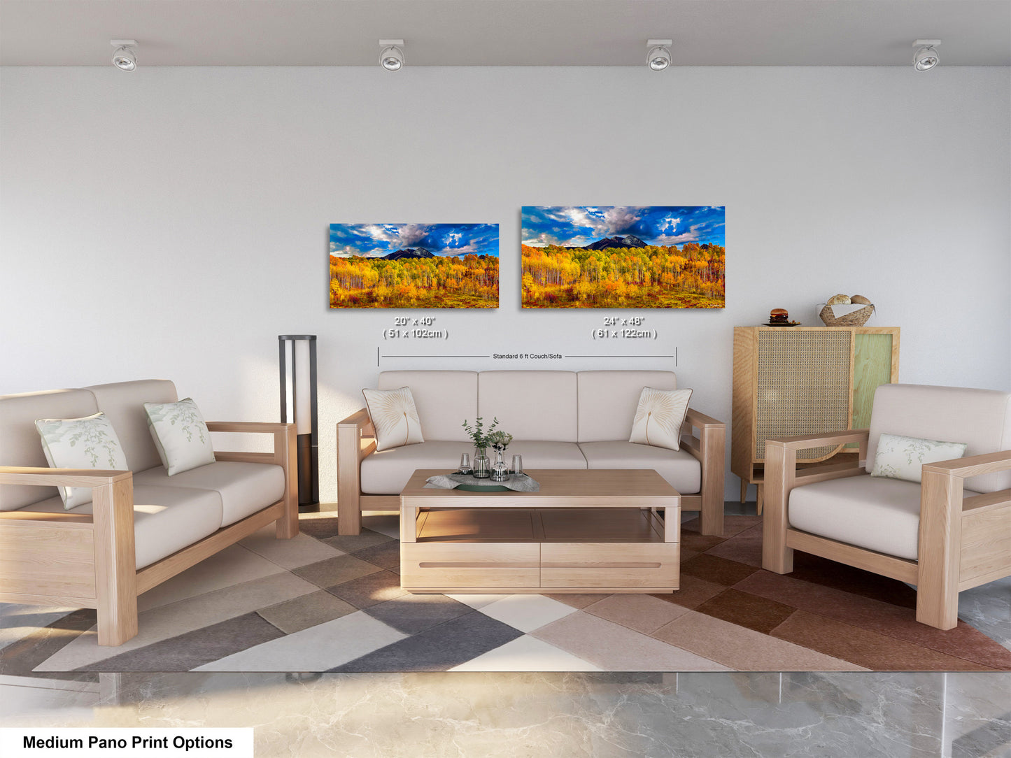 a living room with two couches and a coffee table
