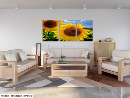 a living room filled with furniture and a painting on the wall