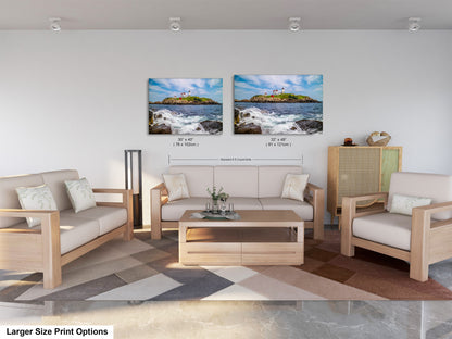 a living room filled with furniture and a painting on the wall