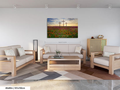 a living room filled with furniture and a painting on the wall