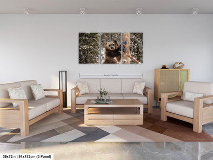 a living room filled with furniture and a painting on the wall