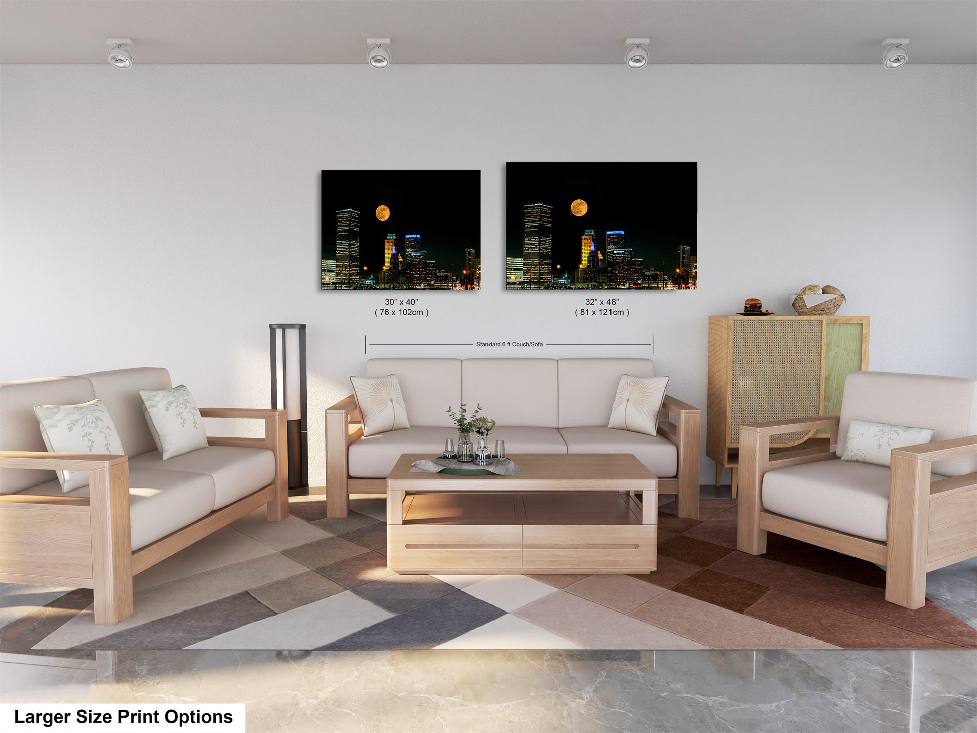 a living room with two couches and a coffee table