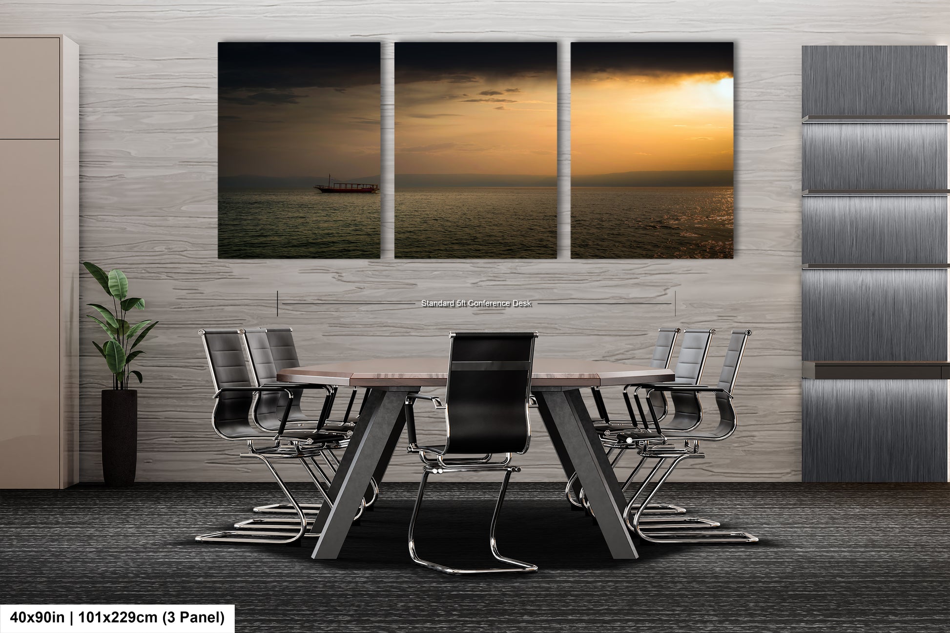 a dining room with a table and chairs