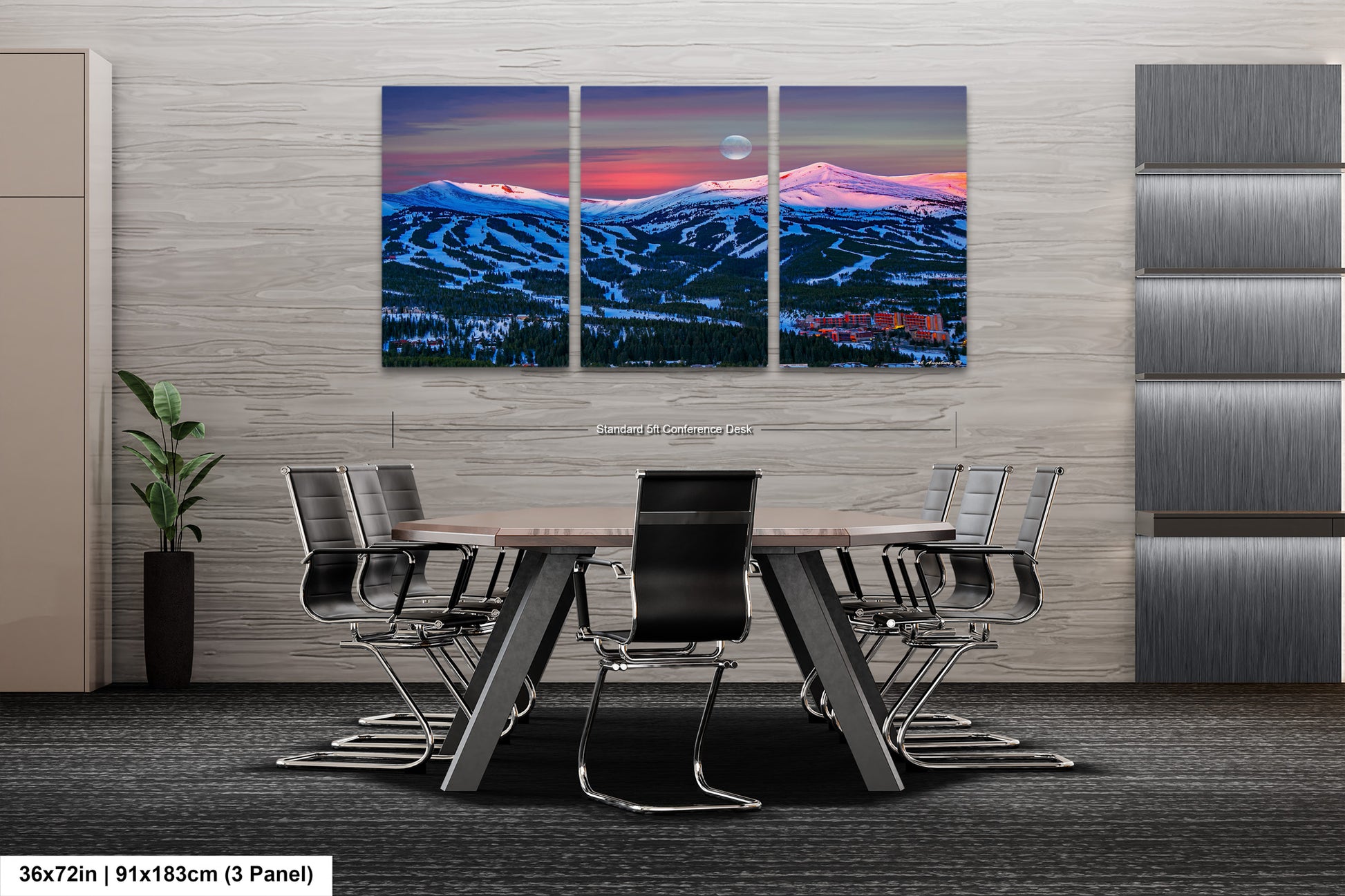 a dining room with a table and chairs