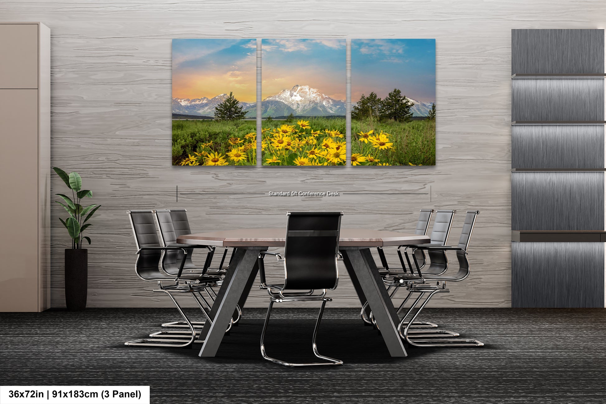 a dining room with a table and chairs