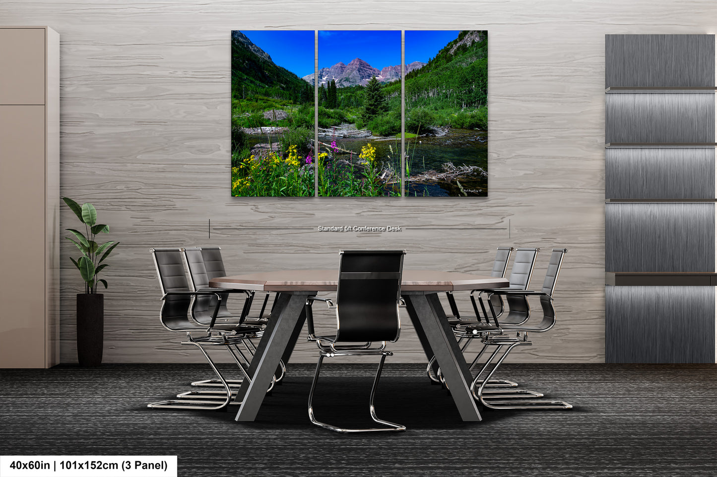 a dining room with a table and chairs