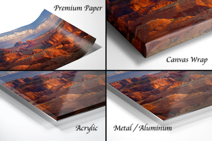 a series of photos showing the different layers of a canyon