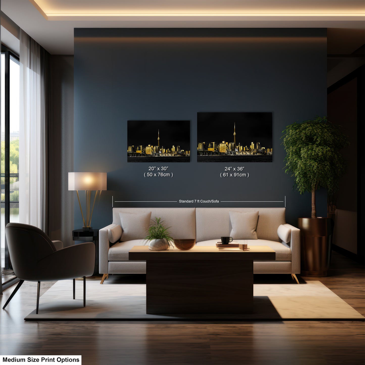 a living room filled with furniture and a large window