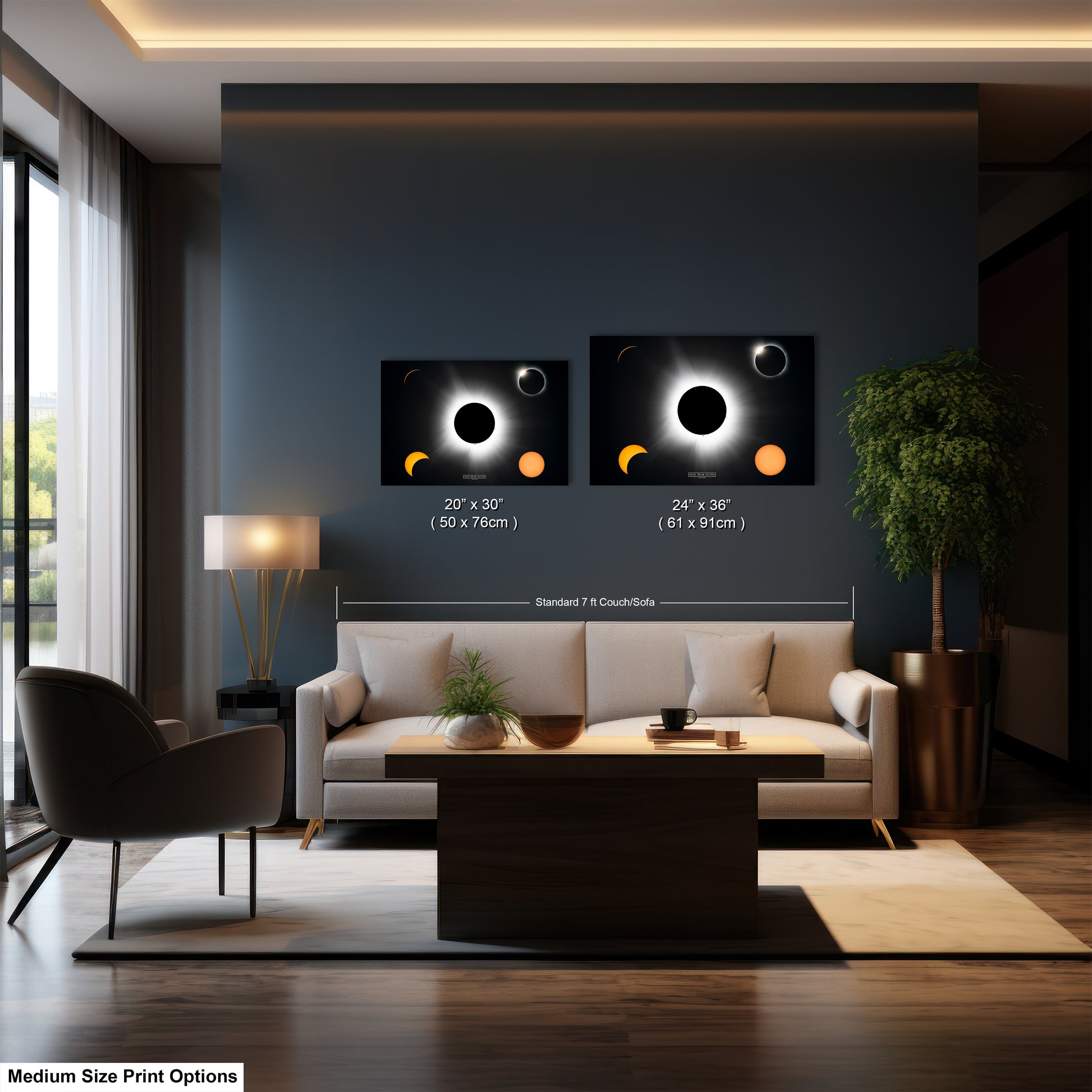 a living room with a couch and a table
