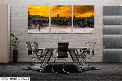 a dining room with a table and chairs