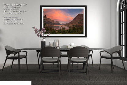a dining room with a table and chairs