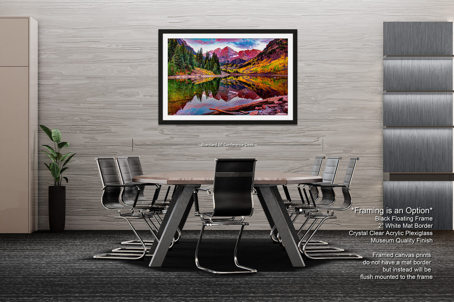a picture of a dining room with a table and chairs