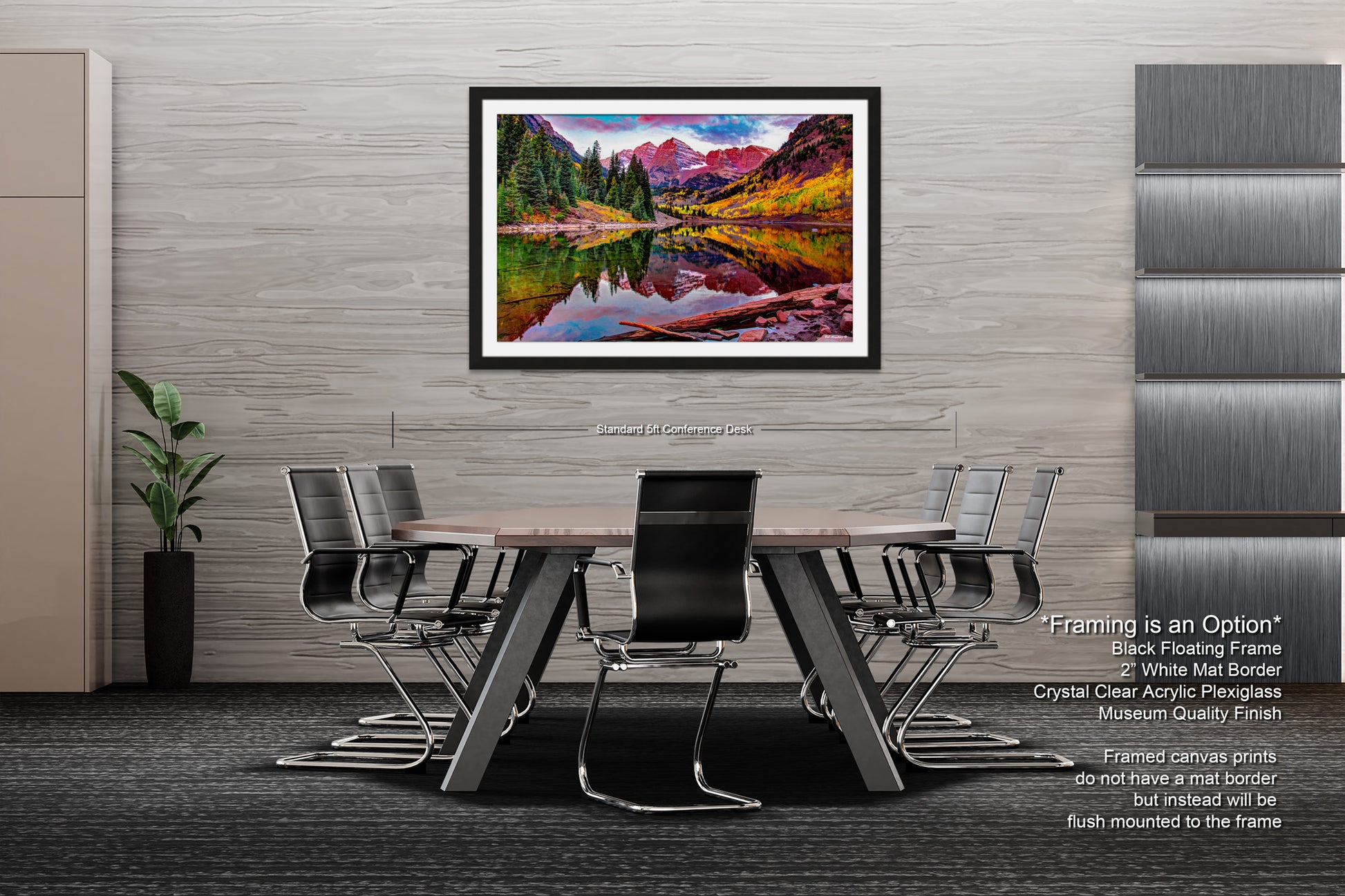 a picture of a dining room with a table and chairs
