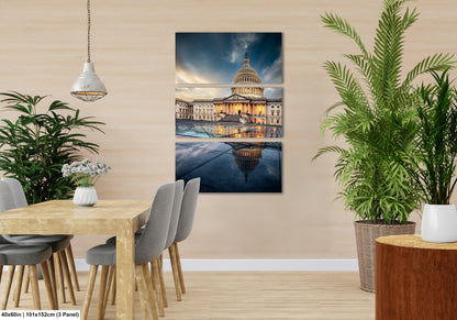 a painting of the capitol building in washington dc