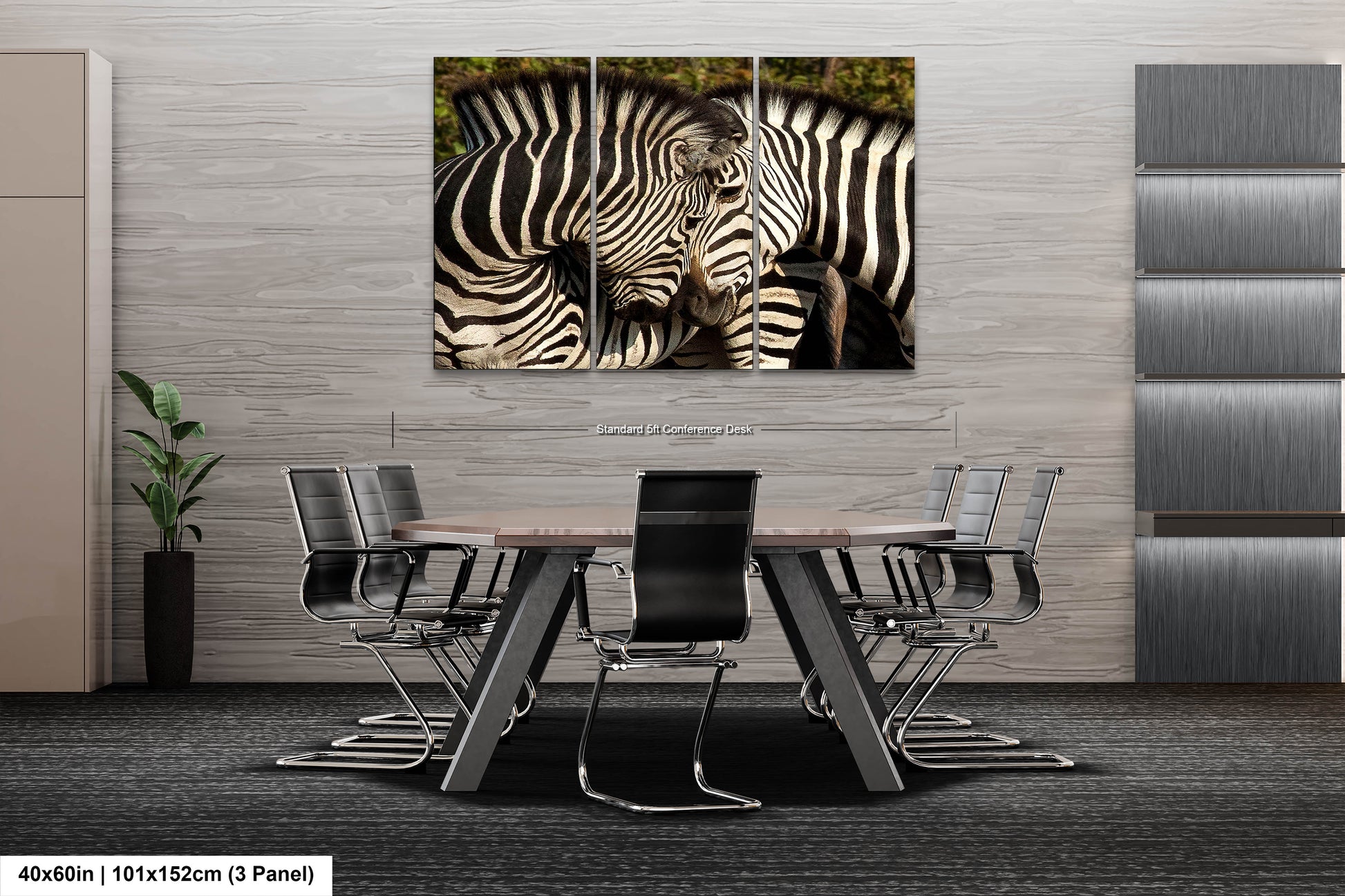 a couple of zebra standing next to each other