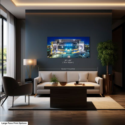 a living room with a couch and a table