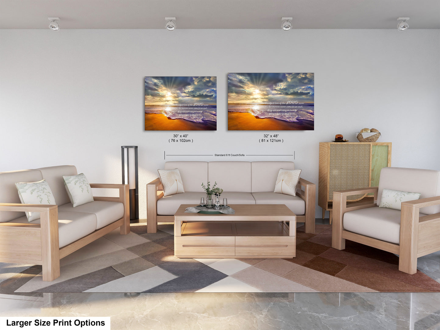 a living room with two couches and a coffee table