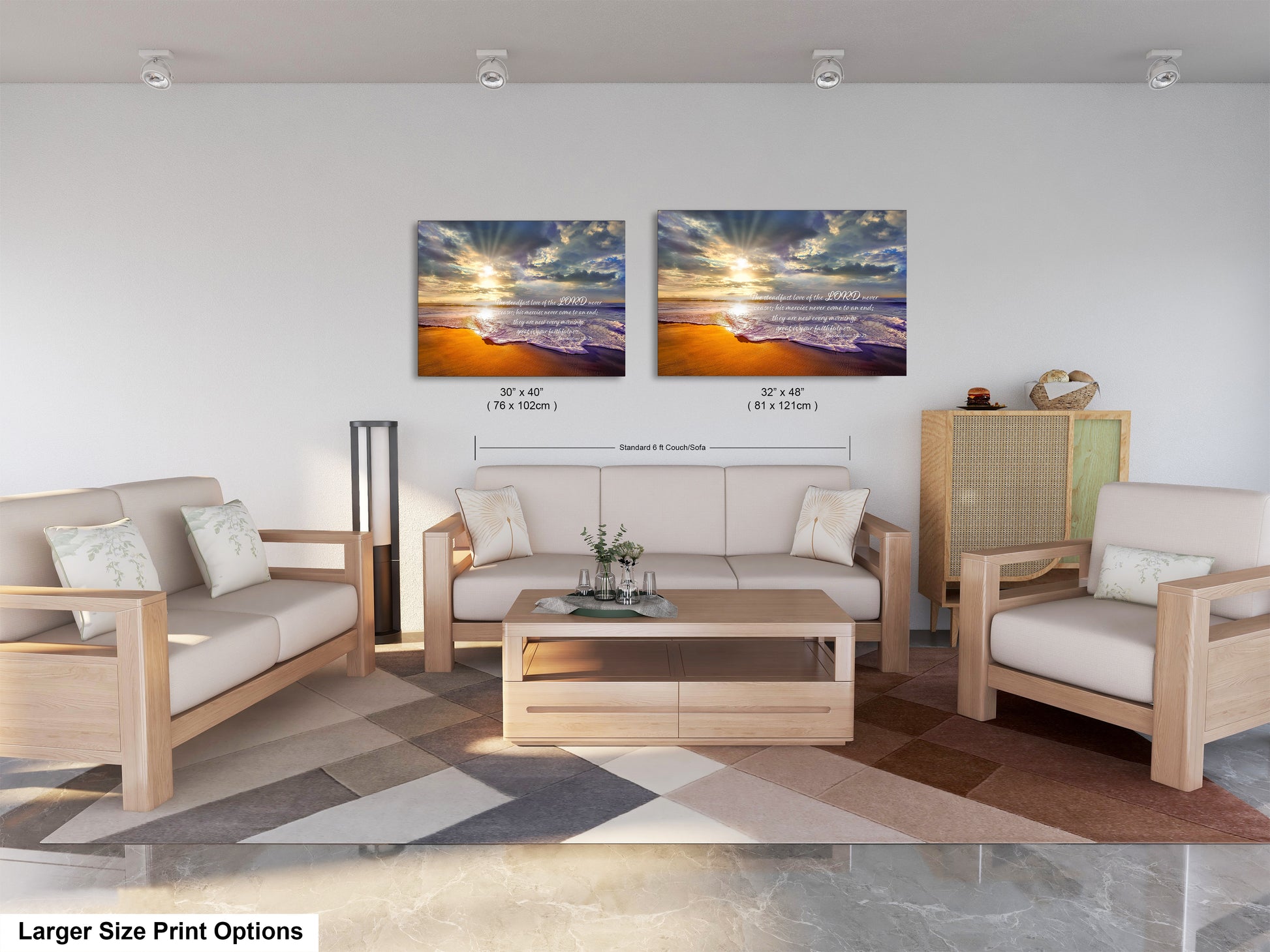 a living room with two couches and a coffee table