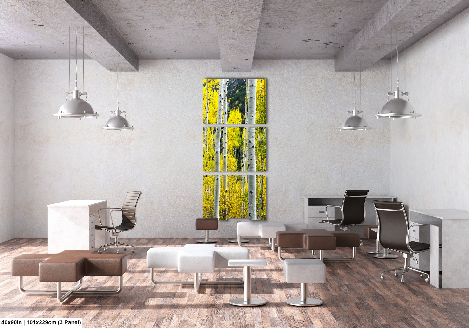 a room that has a bunch of chairs in it
