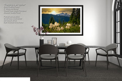 a picture of a dining room with a table and chairs