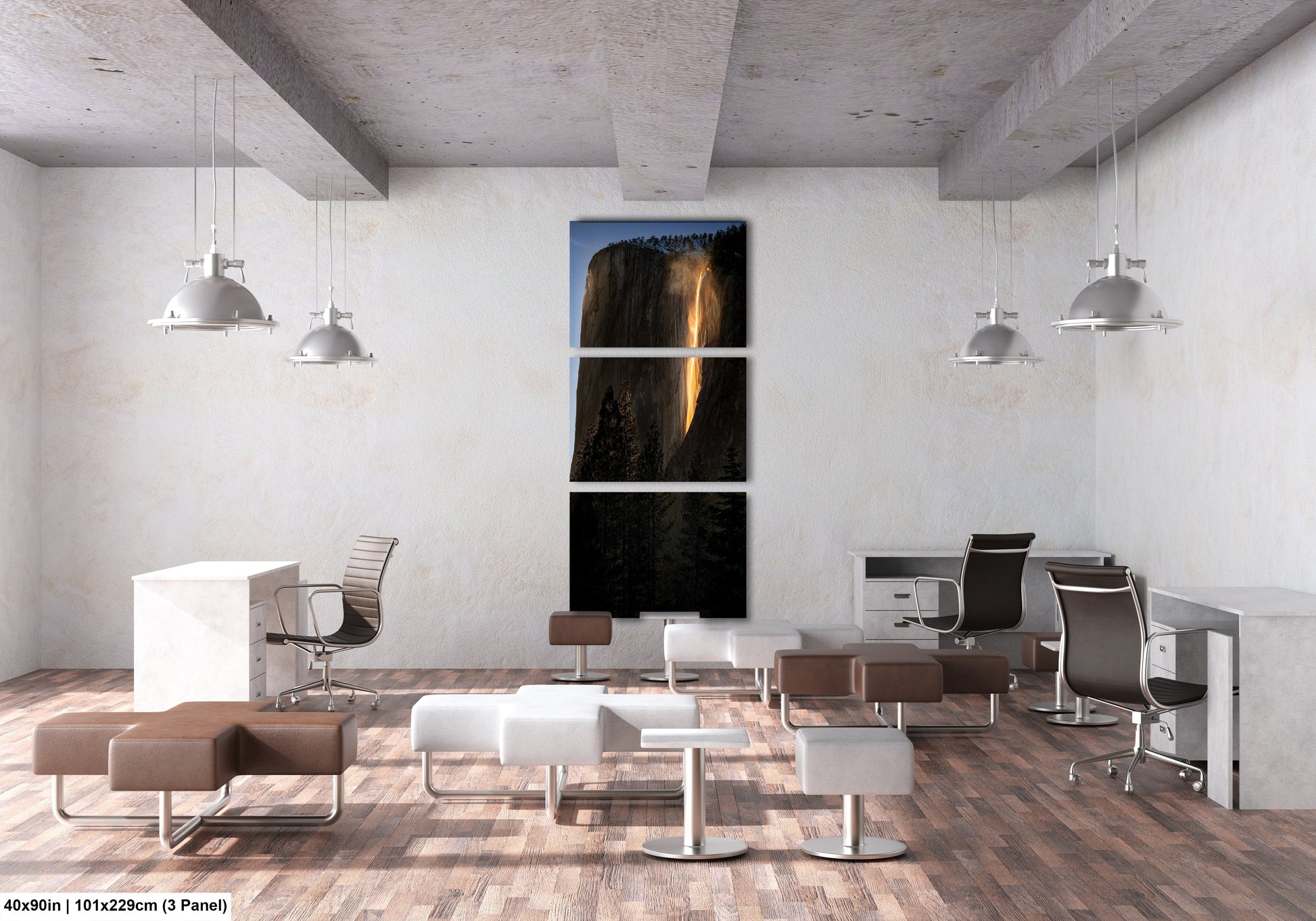 a room with a lot of chairs and desks