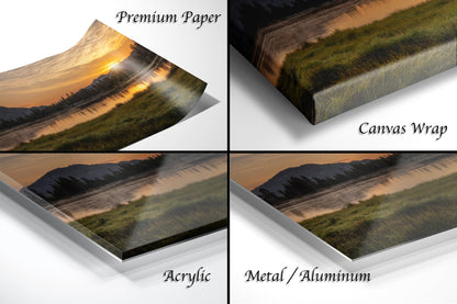 a series of four images of a landscape