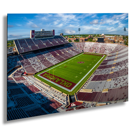 an aerial view of a football stadium